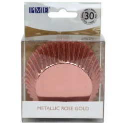 Cupcake Vormpjes PME Metallic Rose Goud 30 stuks