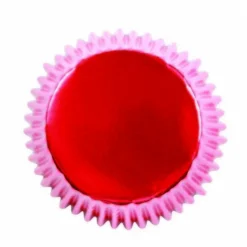Cupcake Vormpjes PME Metallic Rood 30 stuks