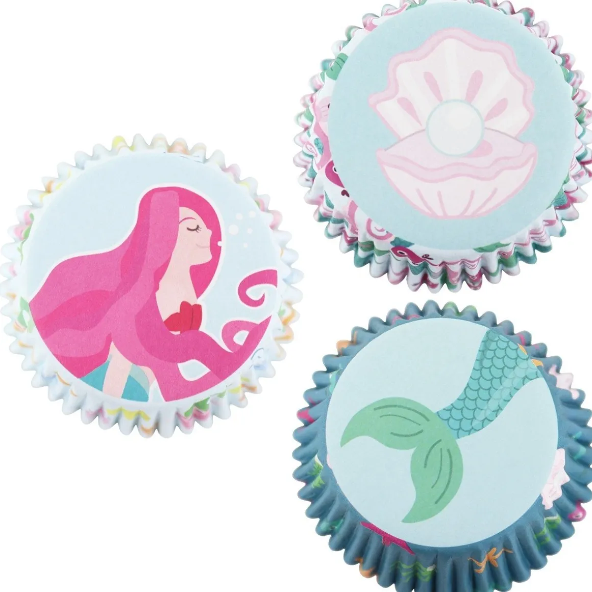 Cupcake Vormpjes PME Zeemeermin 60 stuks
