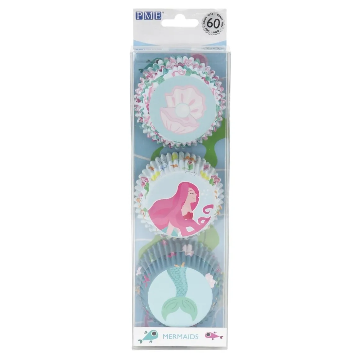 Cupcake Vormpjes PME Zeemeermin 60 stuks