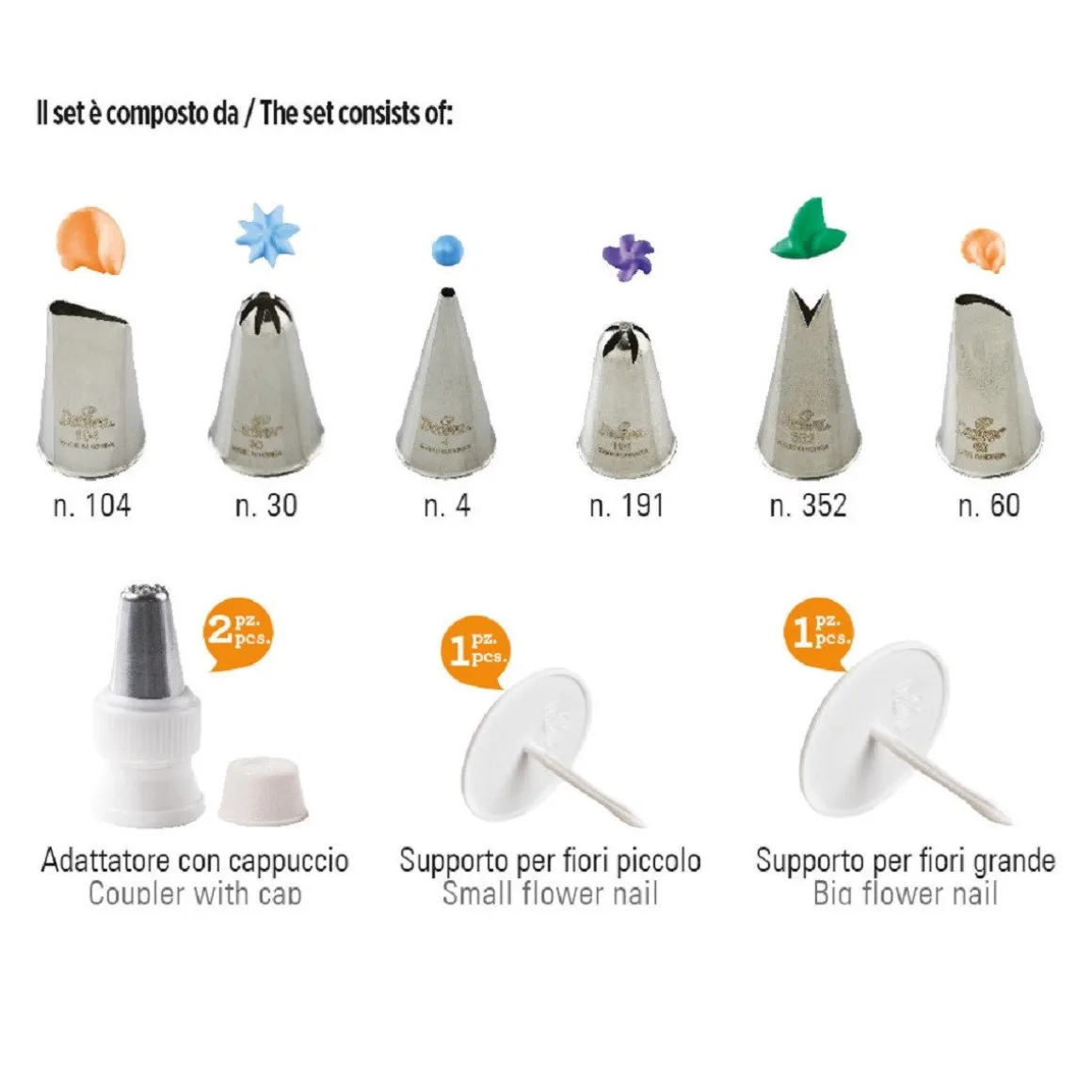 Decora Spuitmondjes Set Bloemen 10st**