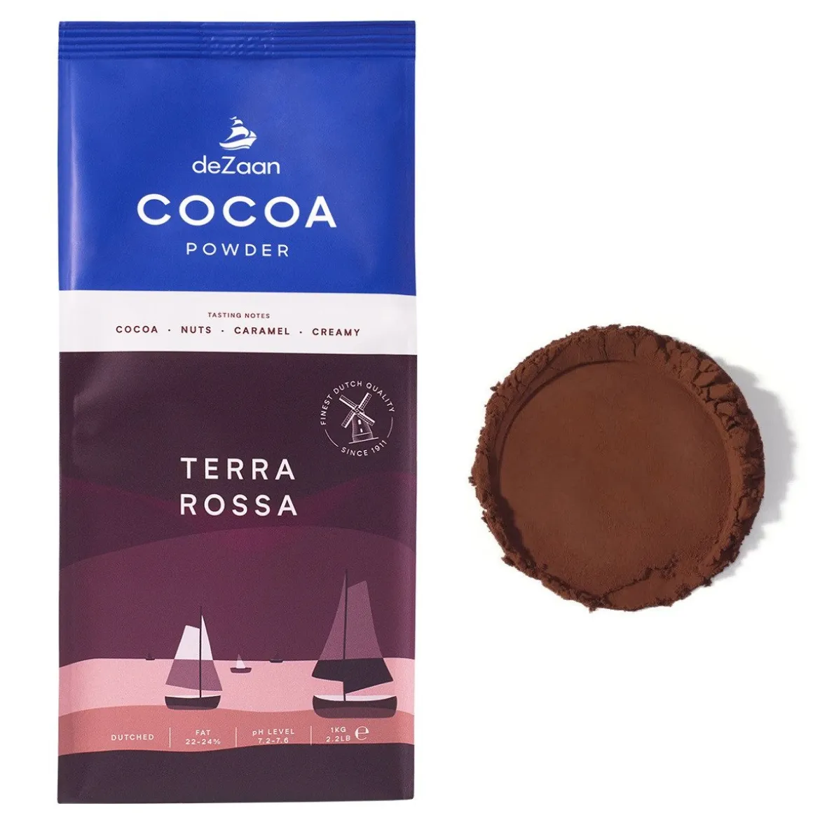 deZaan Cacaopoeder Terra Rossa 1kg**