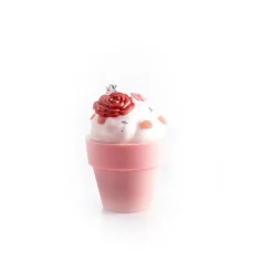 Dobla Chocoladedecoratie Bloempot Large Roze (28 stuks)