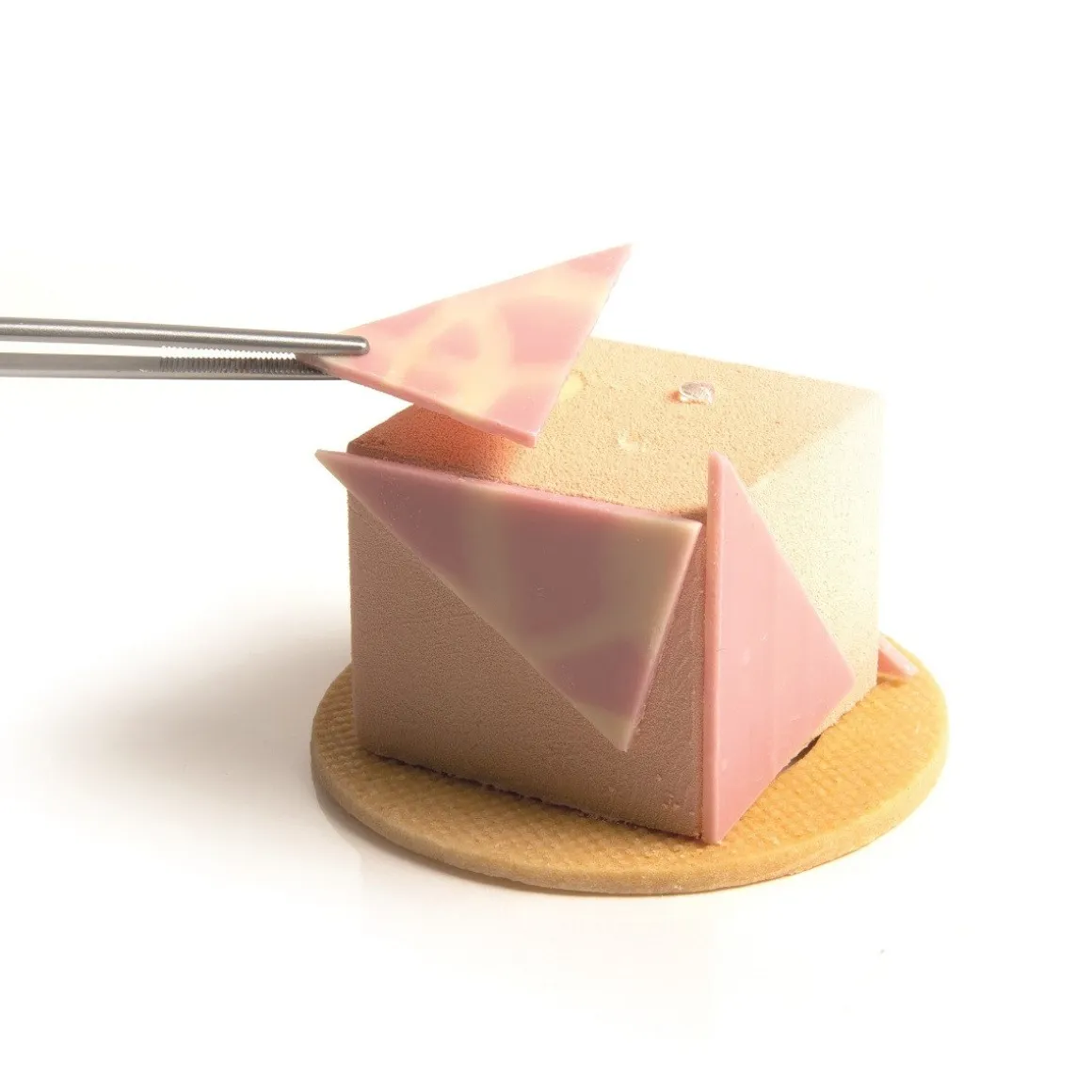 Dobla Chocoladedecoratie Diablo Triangel Groen/Roze (290s)
