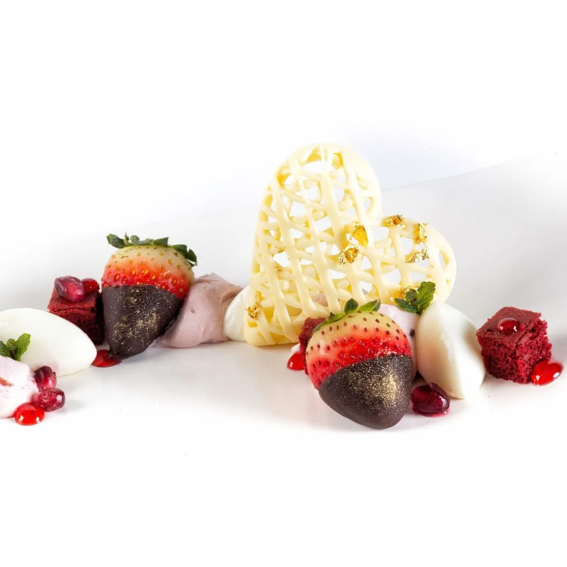 Dobla Chocoladedecoratie Hart Wit (32 stuks)