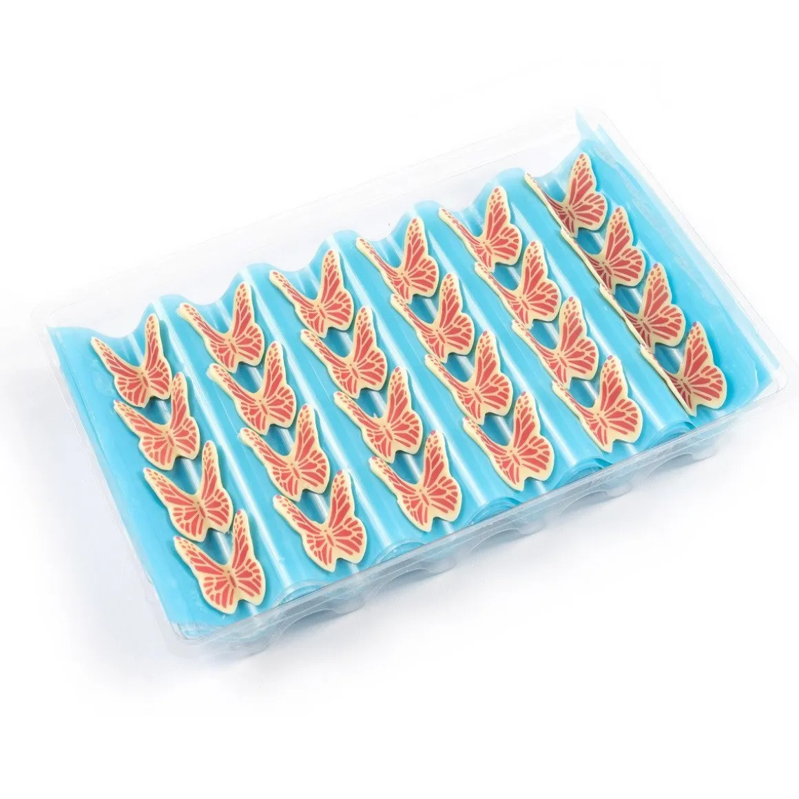 Dobla Chocoladedecoratie Vlinders Roze/Wit (120 stuks)