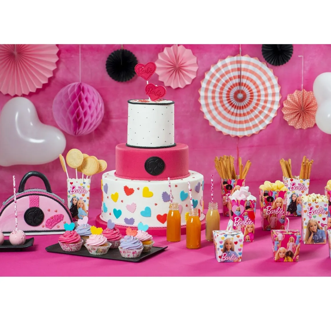 Drinkrietjes Papier Barbie 80st.
