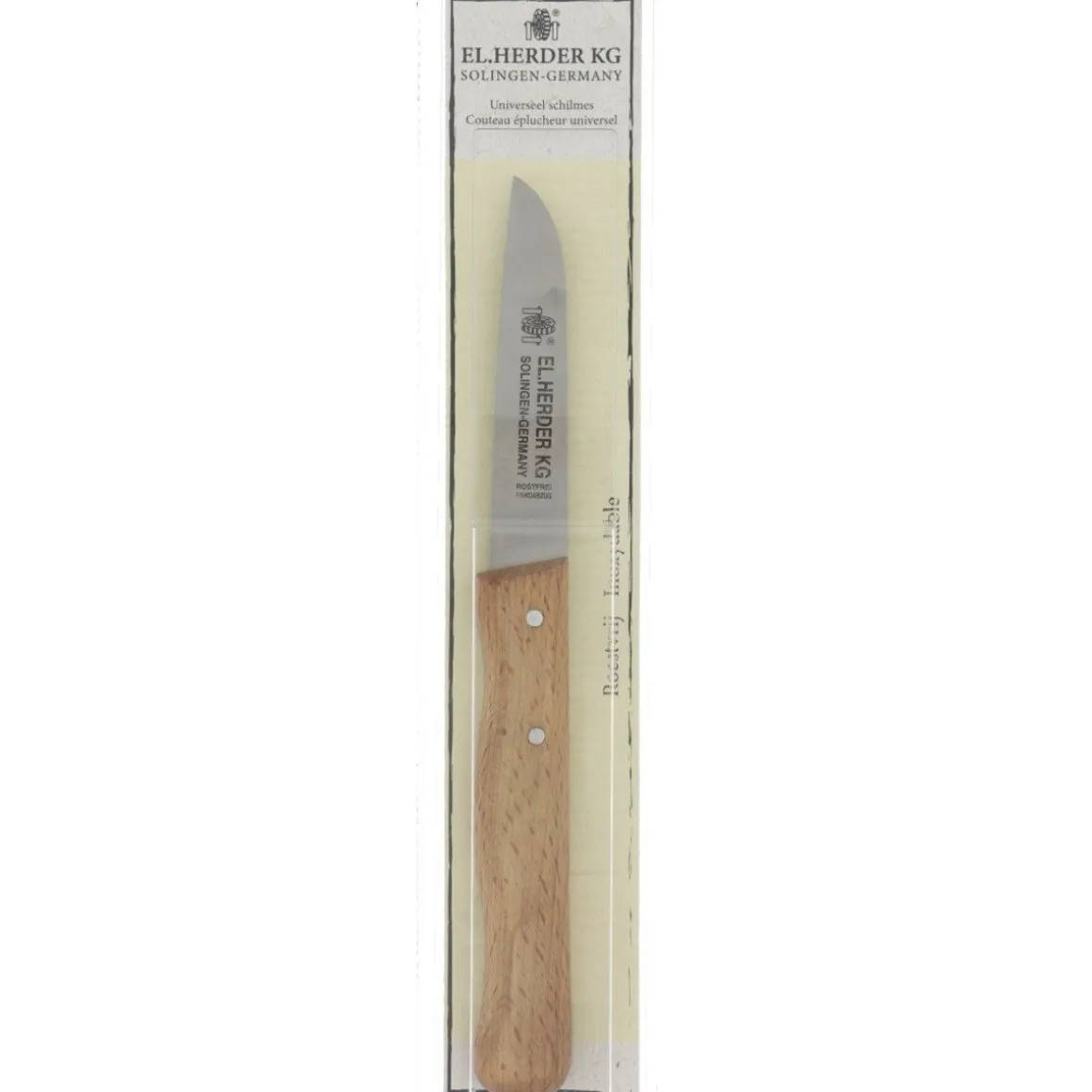 El Herder Schilmes RVS met Houten Handvat 8cm