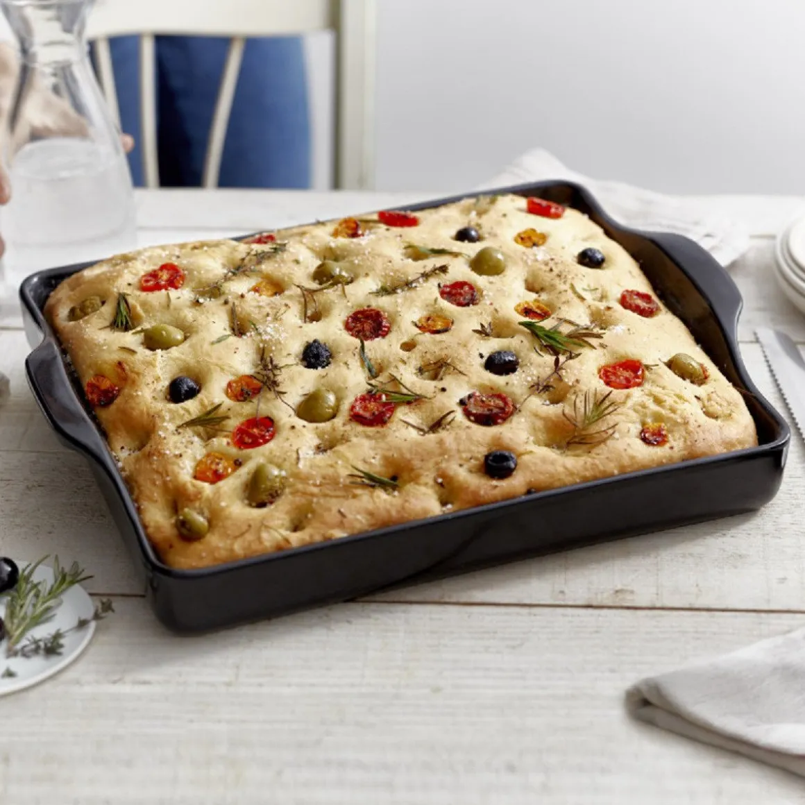 Emile Henry Broodbakvorm Focaccia Fusain 40,5x32x7cm