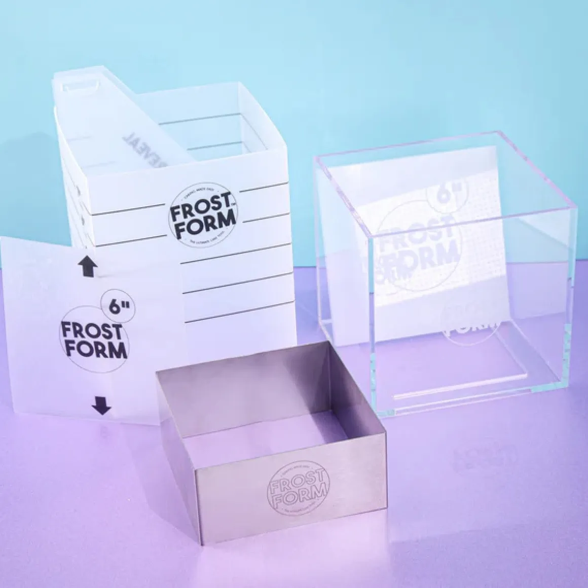 Frost Form Taart Coating Kit Vierkant 15cm