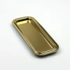 Gebaksschoteltje kunststof Rechthoek (Eclair) Goud 170x65mm