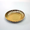 Gebaksschoteltje Rond Ribbel Goud Ø8,8cm 100st.
