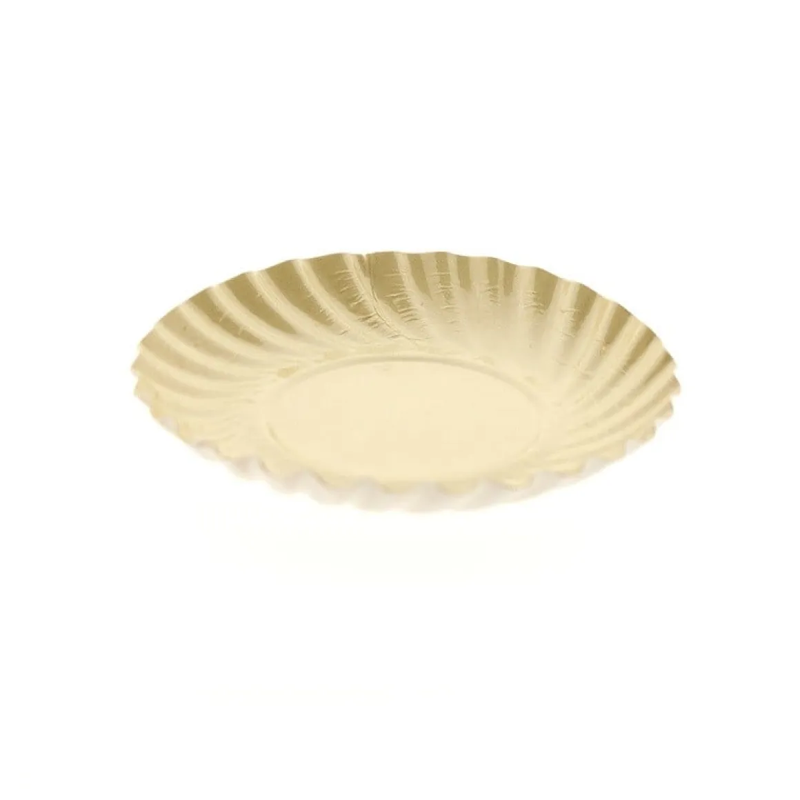 Gebaksschoteltje Rond Ribbel Ecru Ø8,8cm 100st.