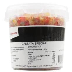 Gekonfijte stukjes Cassata Speciaal 4x4mm 475gr
