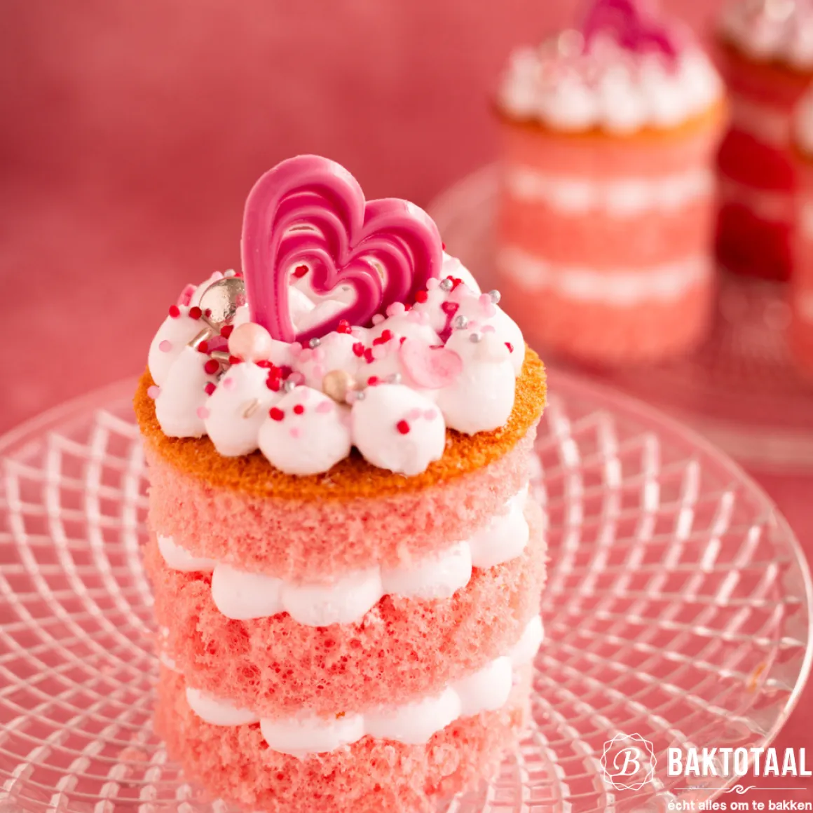 Günthart Chocoladedecoratie Hartjes Roze 24st.