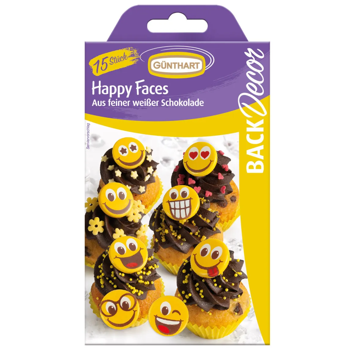 Günthart Chocoladedecoratie Smileys 15st.