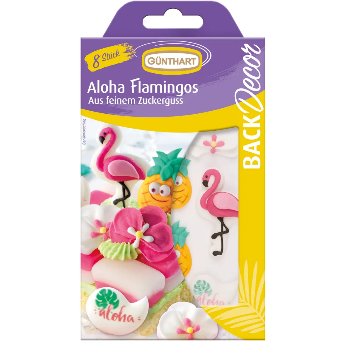 Günthart Suikerdecoratie Aloha Flamingo 8st.