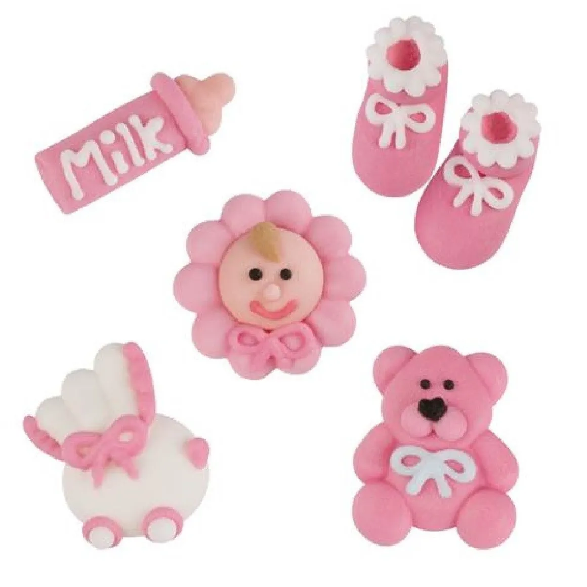 Günthart Suikerdecoratie Baby Roze 96st.