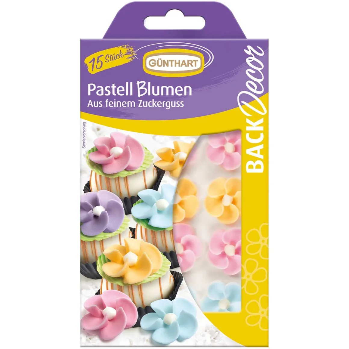 Günthart Suikerdecoratie Bloemen Pastel 15st.