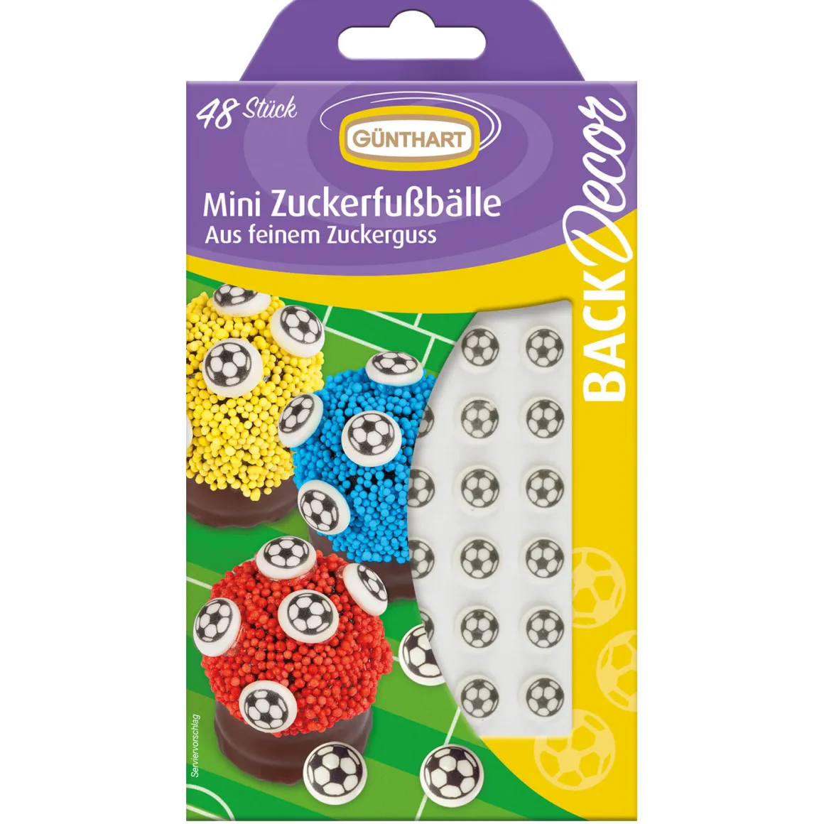 Günthart Suikerdecoratie Mini Voetballen 48st.