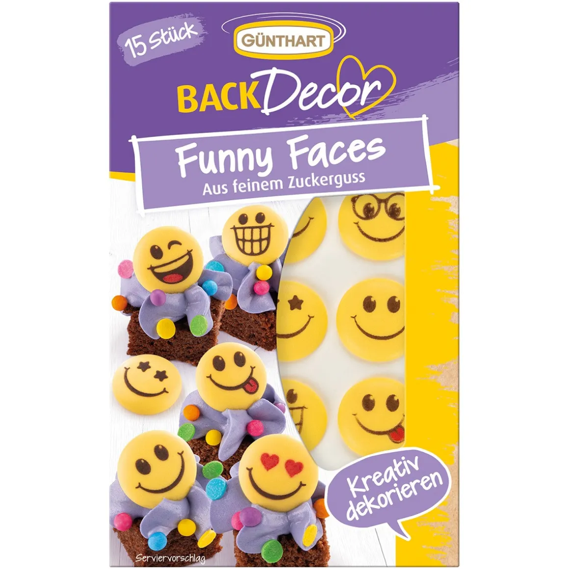 Günthart Suikerdecoratie Smiley 15st.