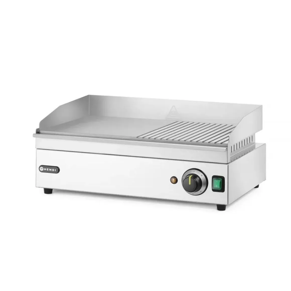 Hendi Bakplaat half geribbeld 220V/2400W