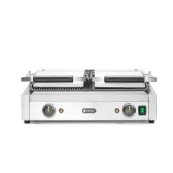Hendi Contactgrill - dubbele versie half geribd