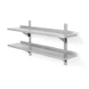 Hendi Dubbel verstelbare wandplank + 2 stalen beugels 120cm