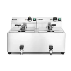 Hendi Friteuse met aftapkraan - 2 x 8L