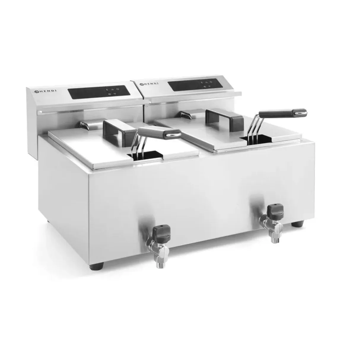 Hendi Friteuse met aftapkraan digitaal - 2 x 8L