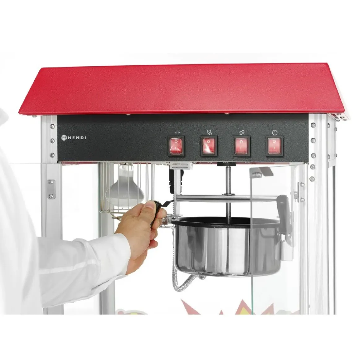 Hendi Popcornmachine Rood