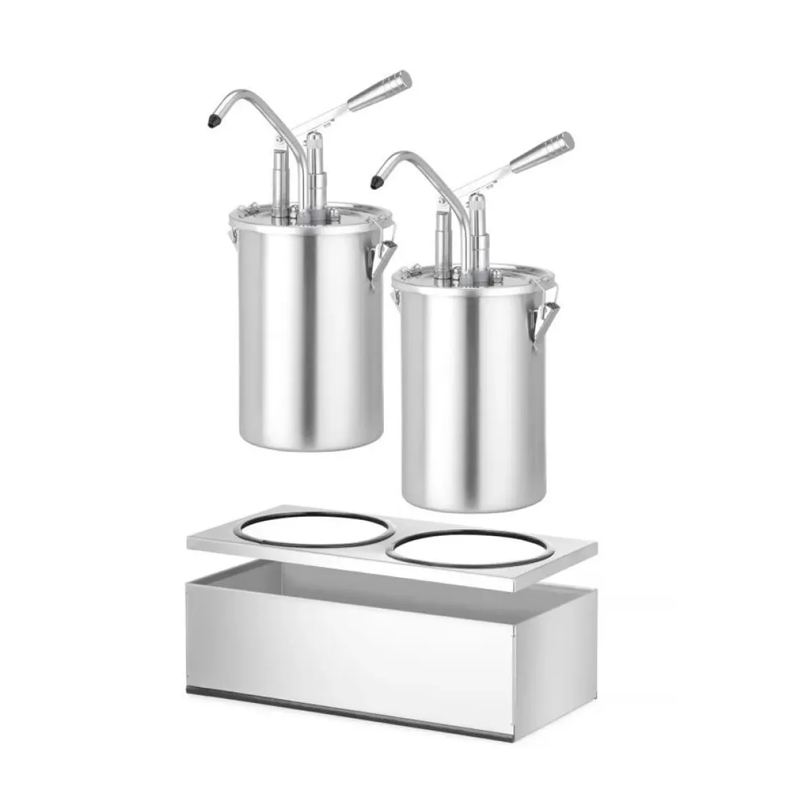 Hendi Sauspomp roestvast staal set 2 stuks 2x 4,5L
