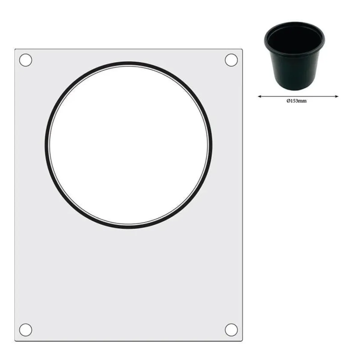 Hendi Traysealer matrix soepcontainer ø165 mm