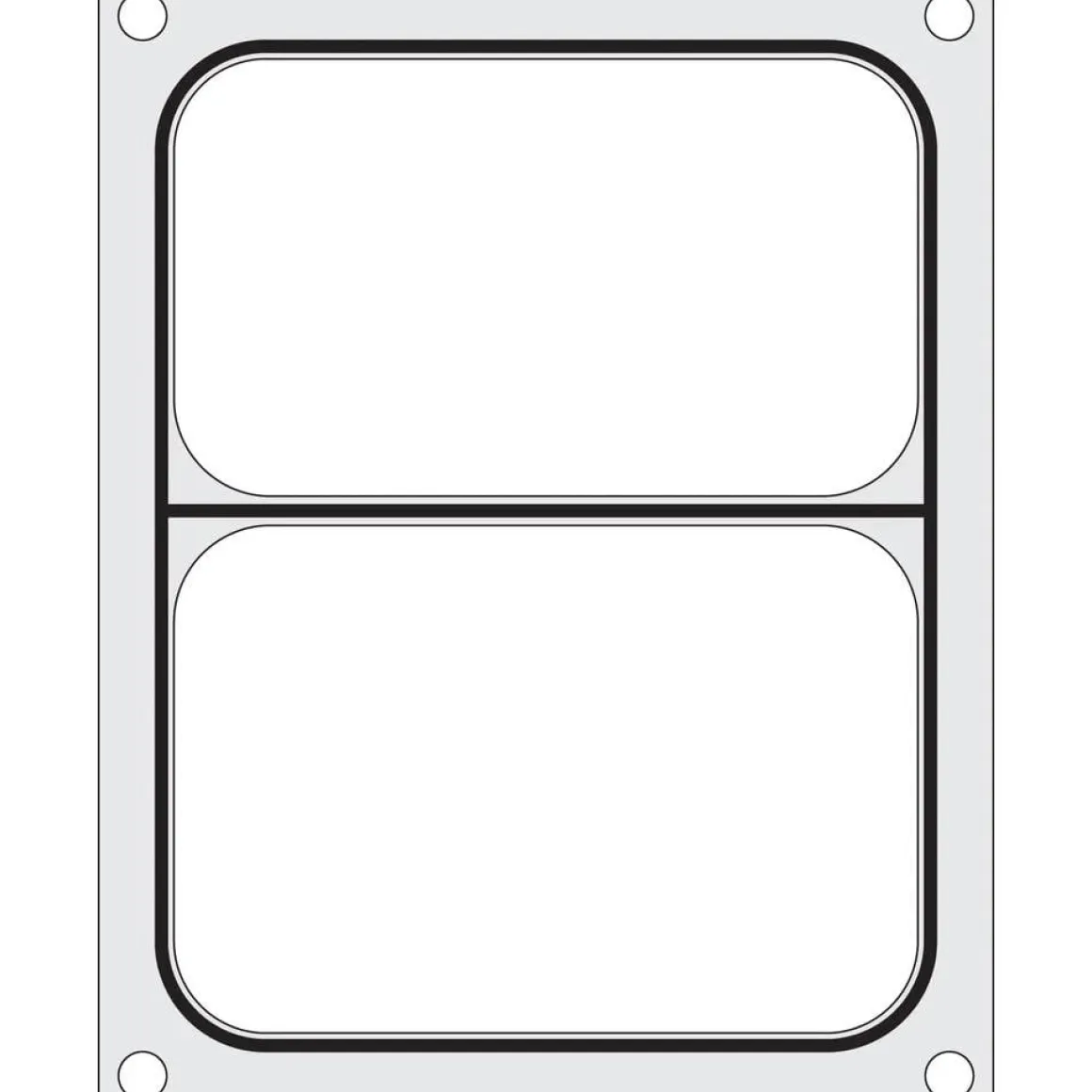 Hendi Traysealer matrix Twee-delige container 227x178 mm