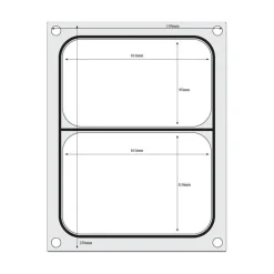 Hendi Traysealer matrix Twee-delige container 227x178 mm