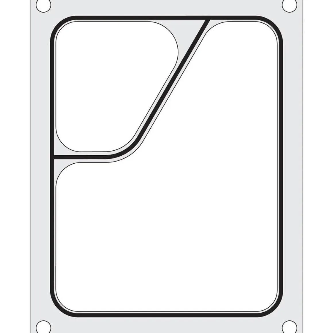 Hendi Traysealer matrix Tweedelige colt container 227x178 mm