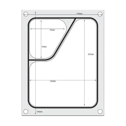 Hendi Traysealer matrix Tweedelige colt container 227x178 mm