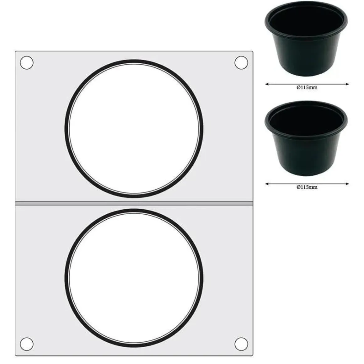 Hendi Traysealer matrix 2x soepcontainer ø115 mm