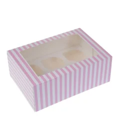 HoM Cupcake Doosje 6 Circus (incl. tray met venster) 2st.