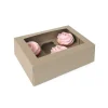HoM Cupcake Doosje 6 Kraft (incl. tray met venster) 2st.