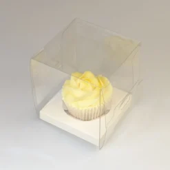 HoM Cupcake Doosje 1 Transparant (incl. tray) 20st.