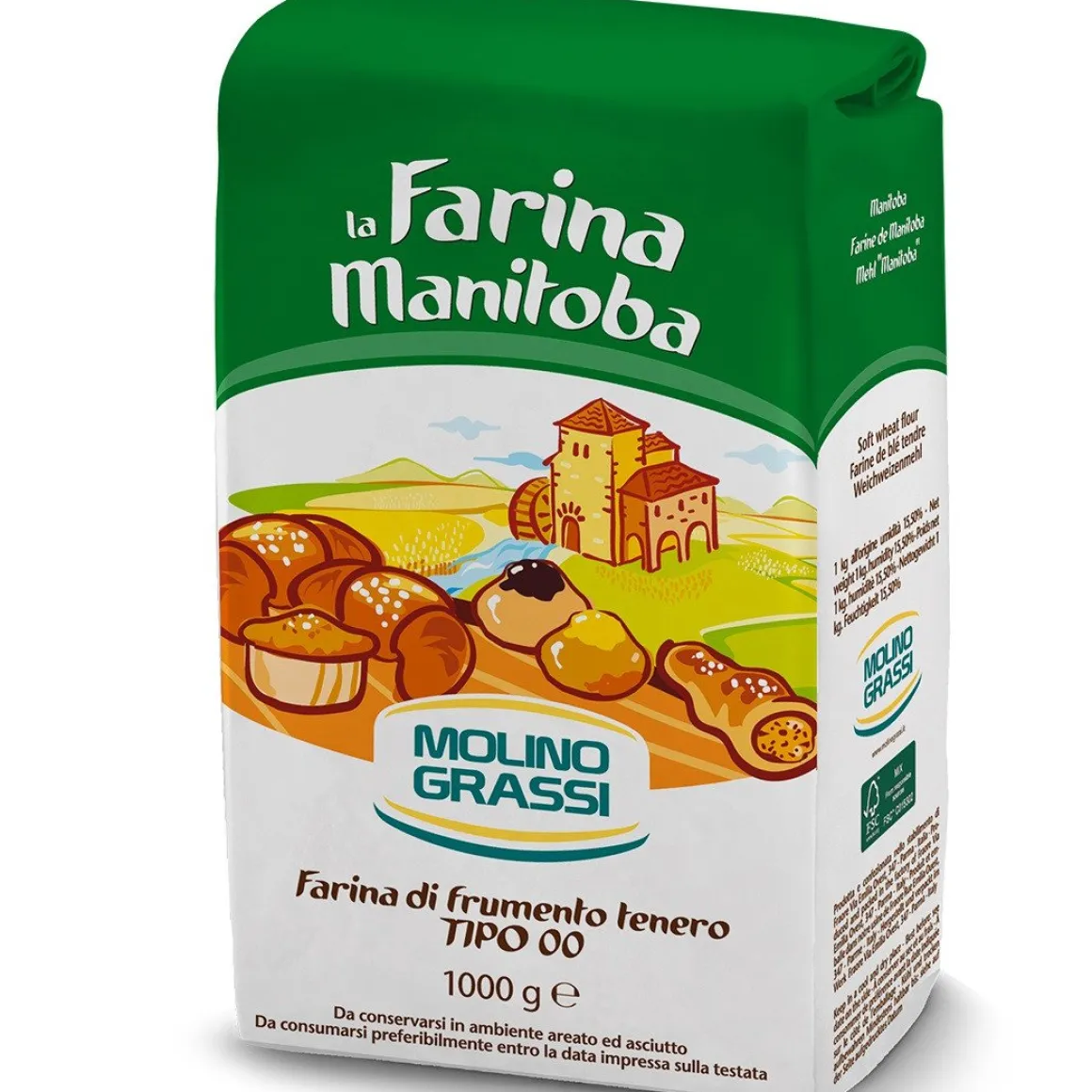 Italiaanse Bloem Farina Tipo 00 Manitoba 1kg