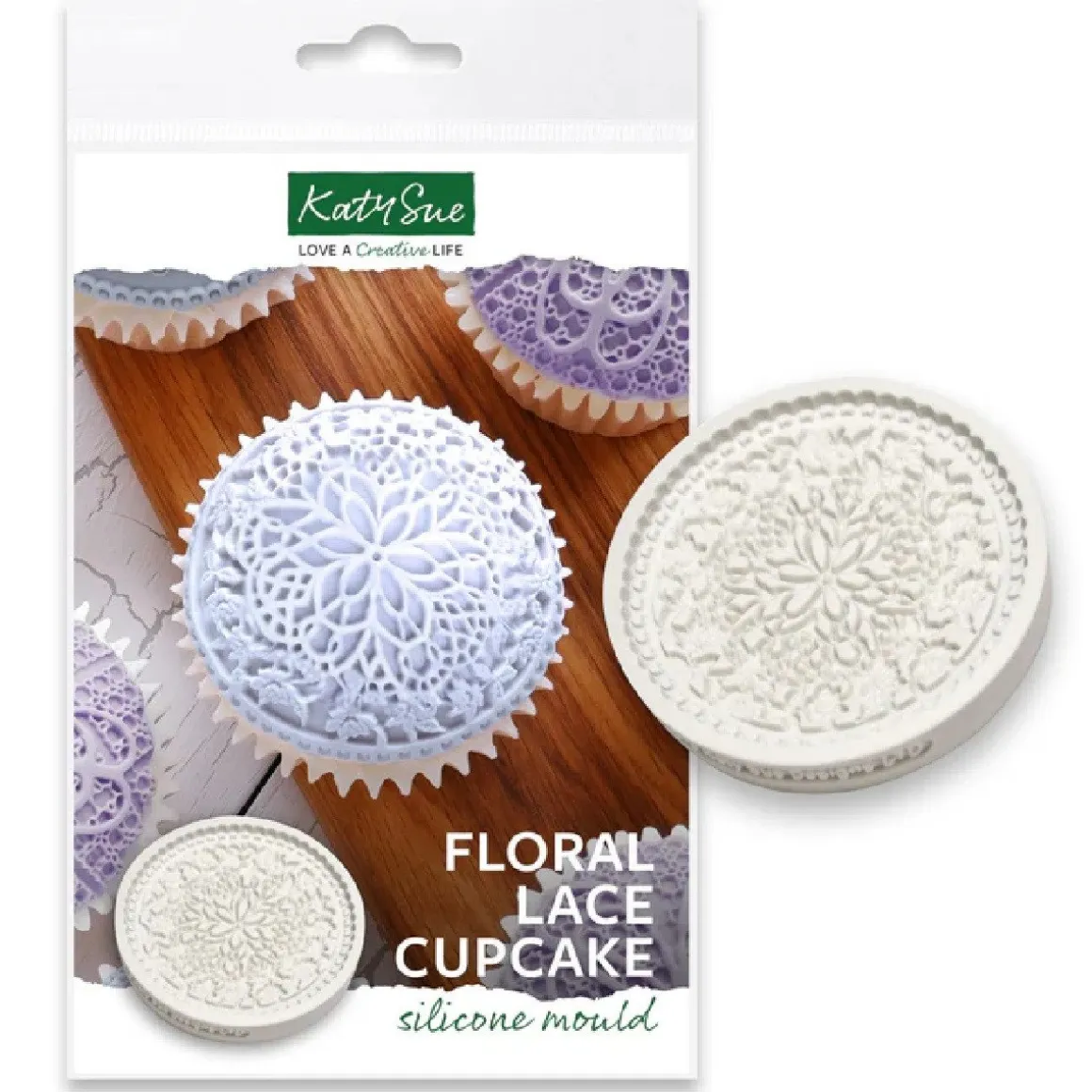 Katy Sue Mold Floral Lace Cupcake