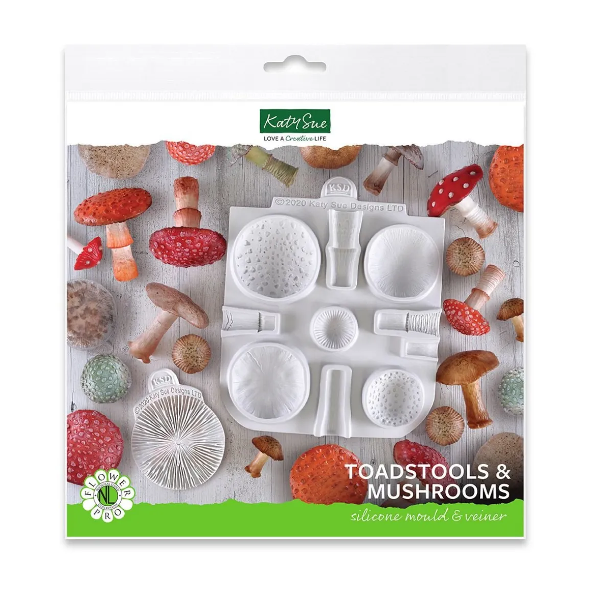 Katy Sue Mold Veiner Paddenstoelen