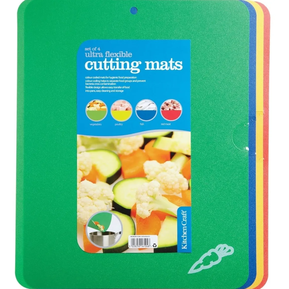 Kitchen Craft Flexibele Snijplank Set/4