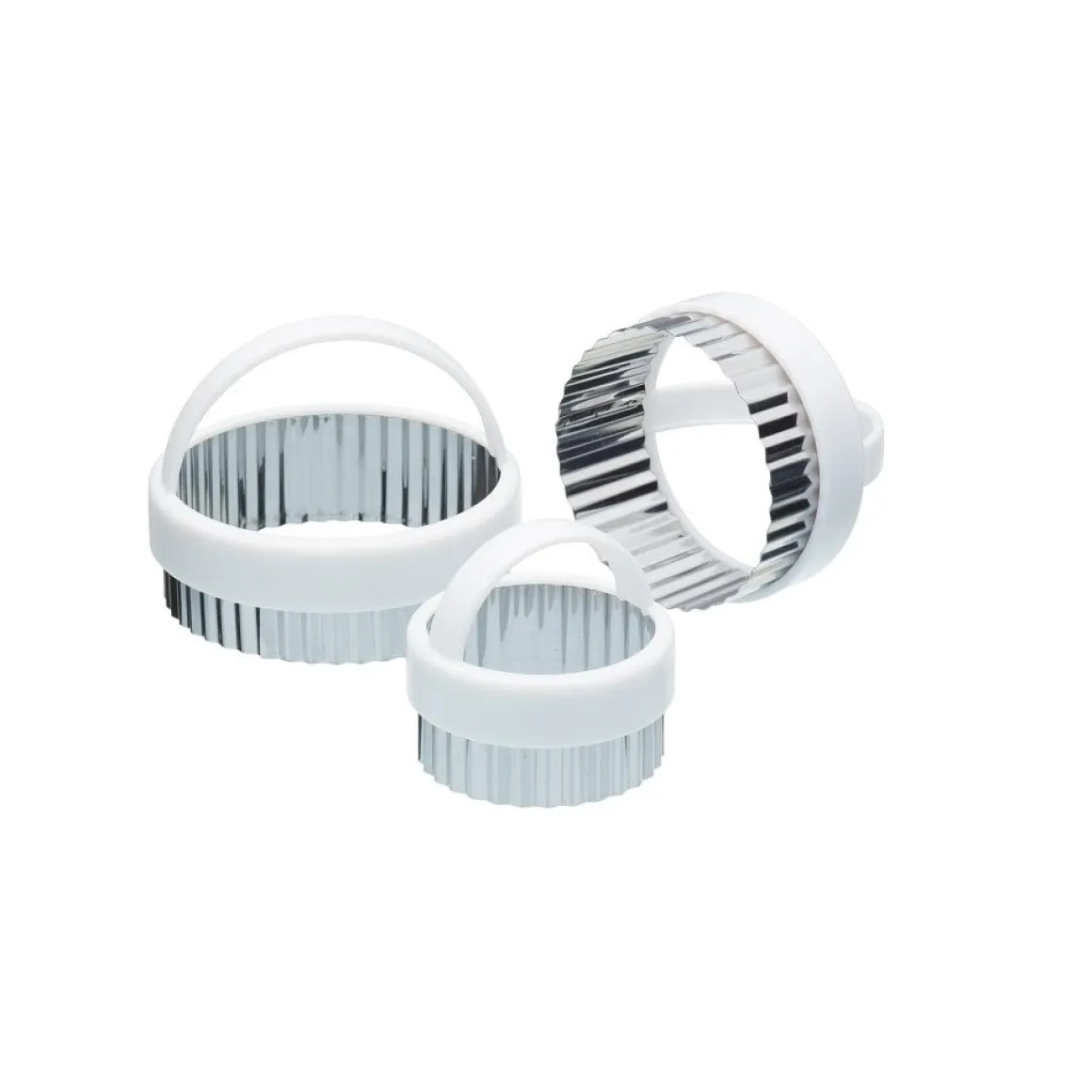 Kitchen Craft Uitsteker Set/3 Rond Gekarteld RVS