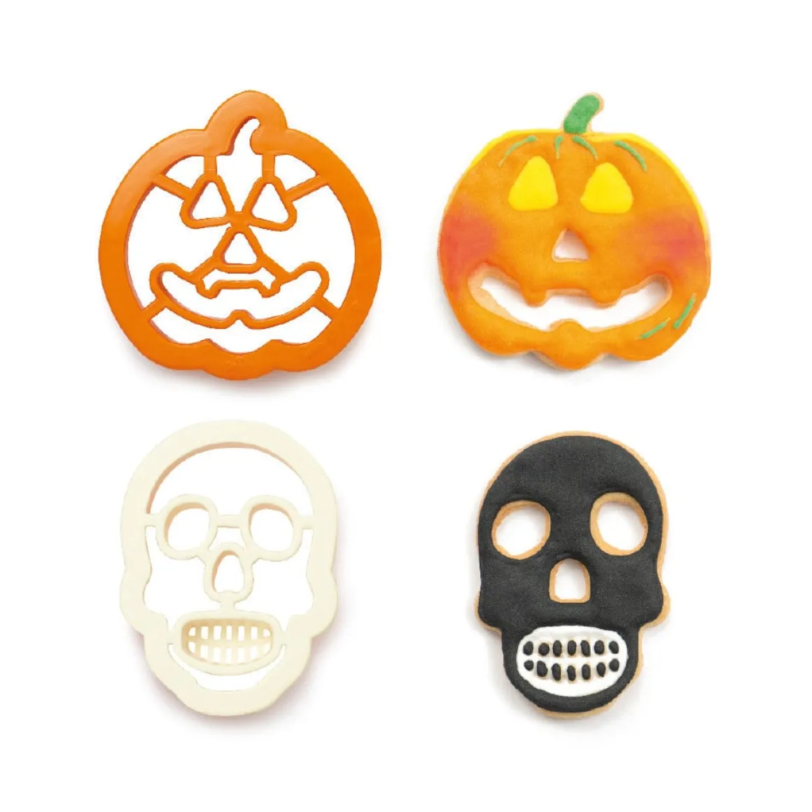 Koekjes Uitsteker Set Doodshoofd & Pompoen Halloween