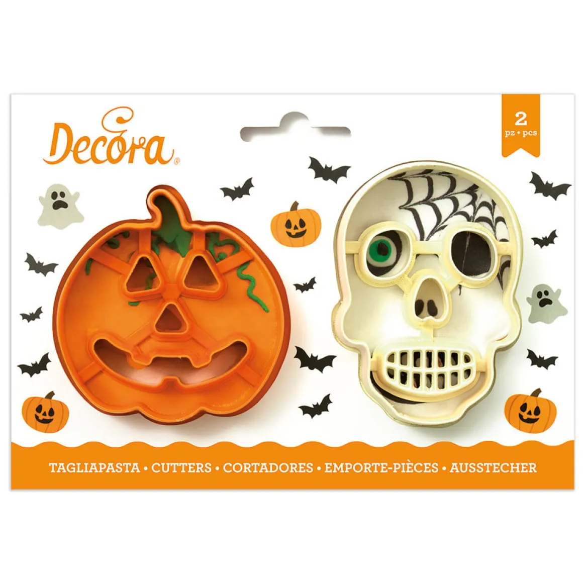 Koekjes Uitsteker Set Doodshoofd & Pompoen Halloween