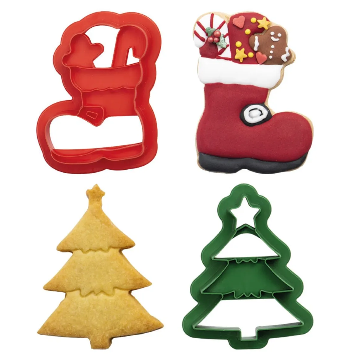 Koekjes Uitstekerset Kerstboom & Laars