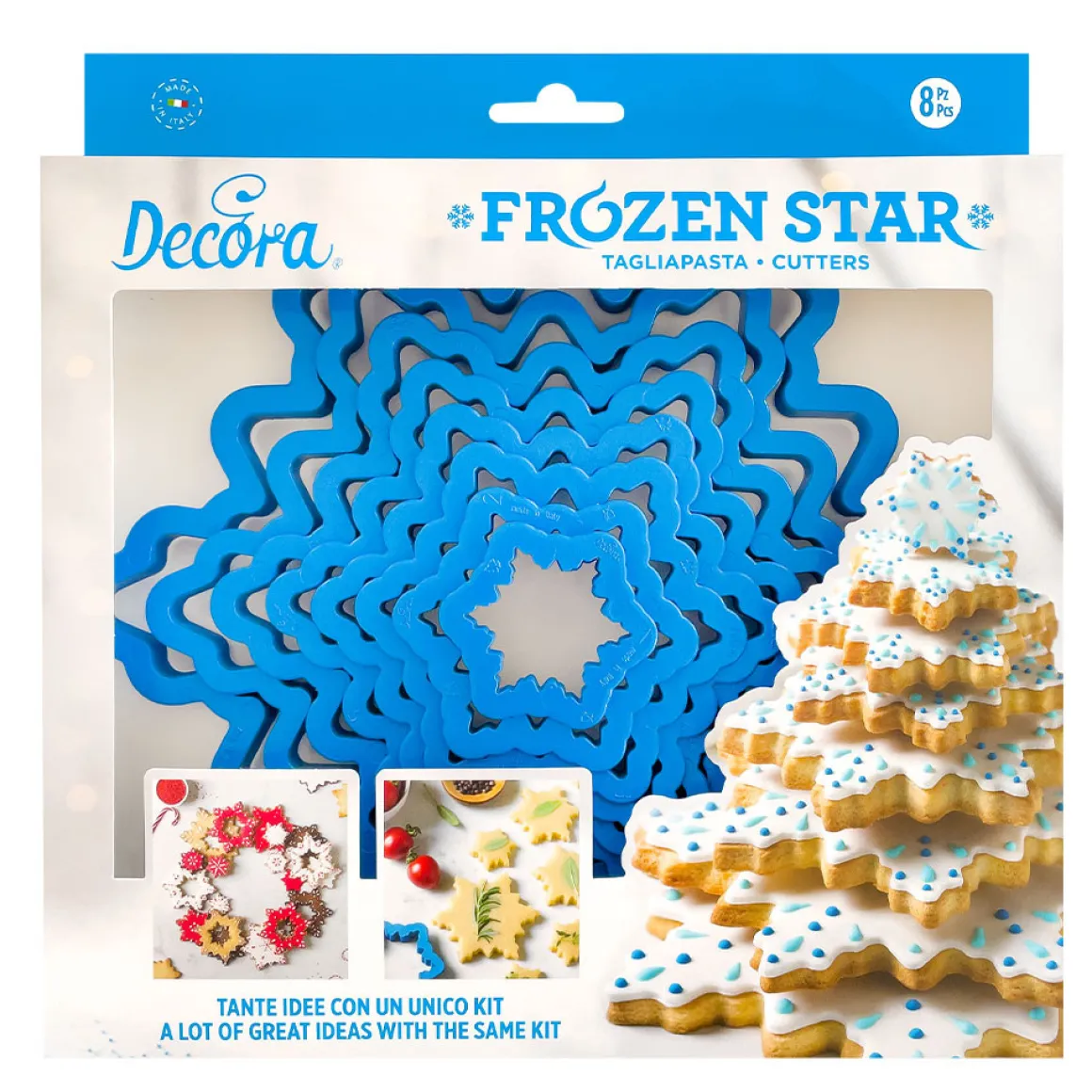 Koekjes Uitstekerset Sneeuwvlokken 8-delig**